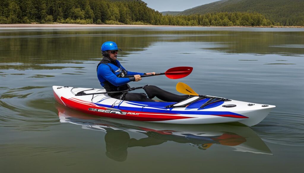 Streamlined racing kayak
