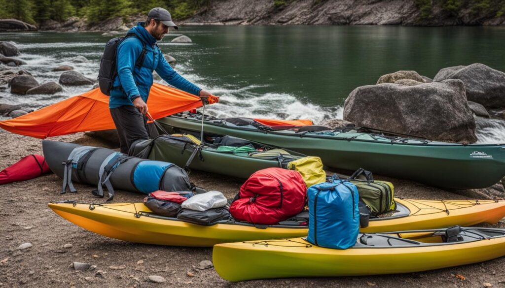 kayak camping packing tips