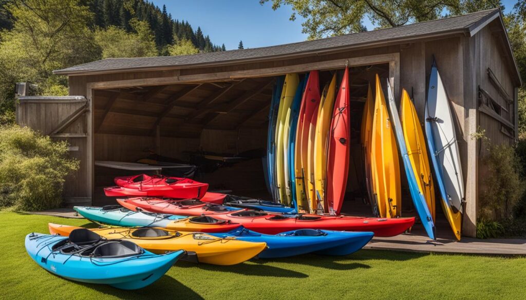 short-term kayak storage