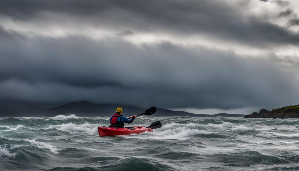 windy kayaking