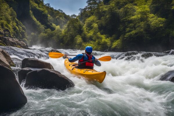 Advanced whitewater kayaking skills