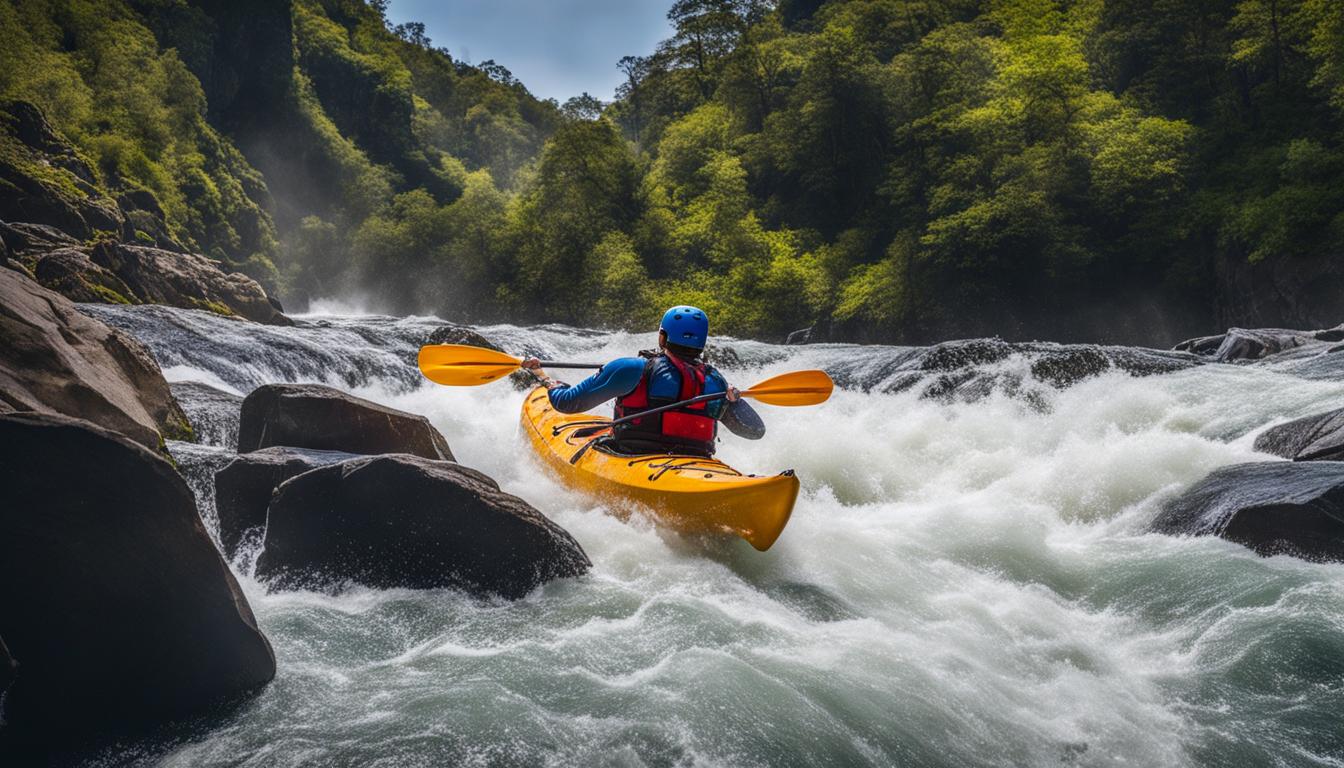 Advanced whitewater kayaking skills