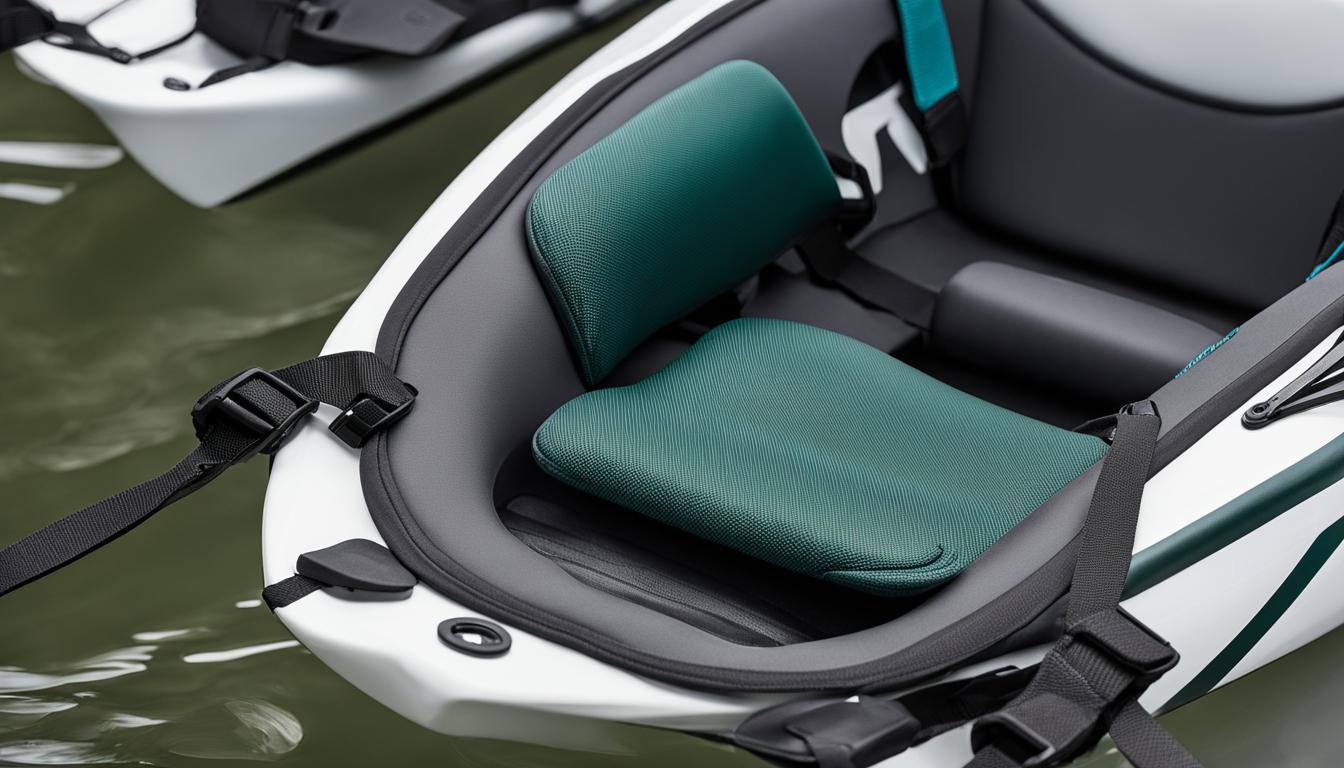 Comfortable kayak seat features