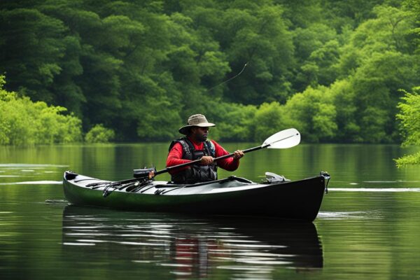 Freshwater kayak fishing