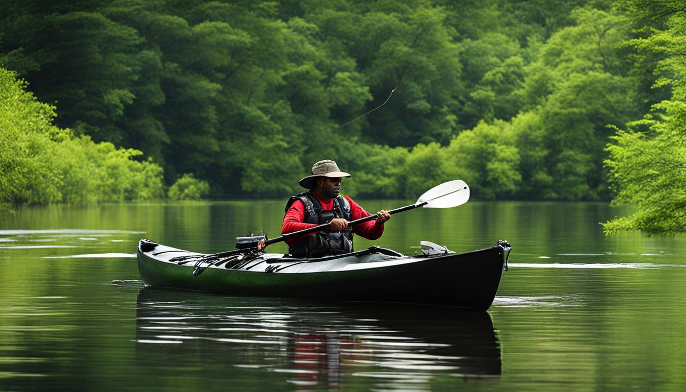 Freshwater kayak fishing