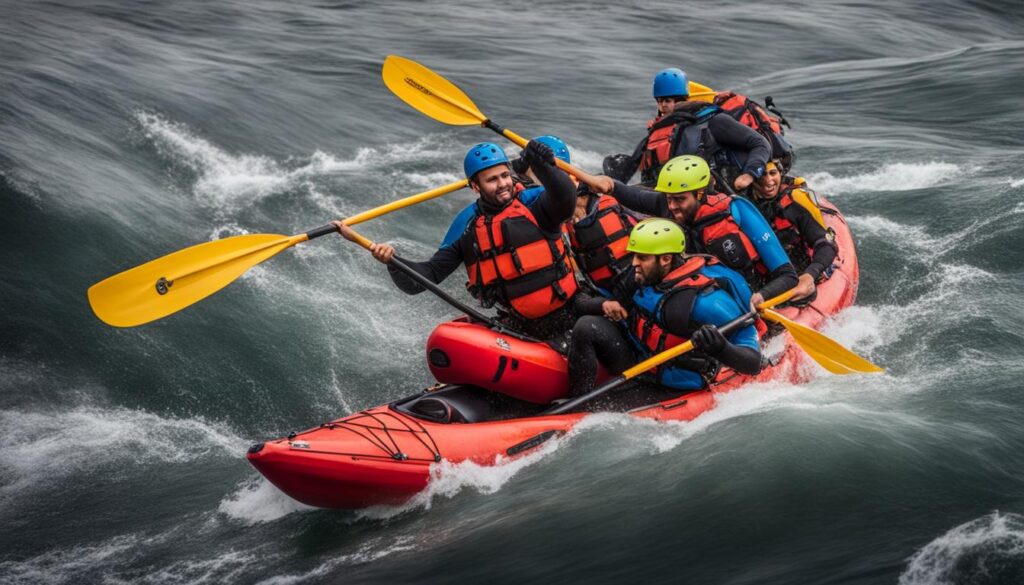Group kayaking safety