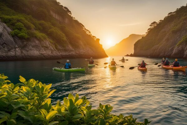 Group sea kayaking