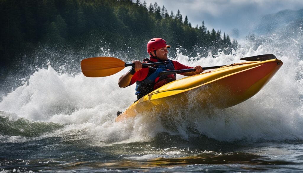 Increasing stroke power in kayaking