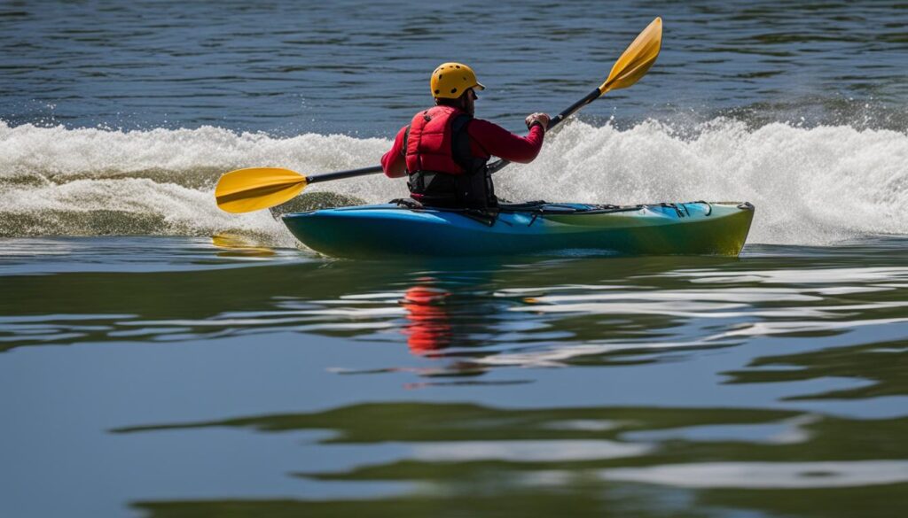 Kayaker in optimal posture