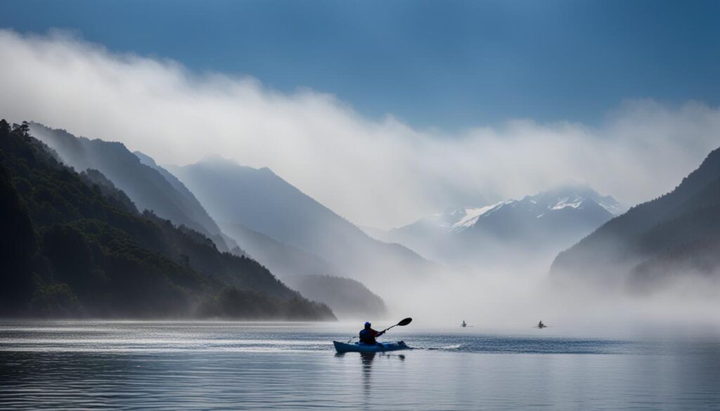 Kayaker on the water