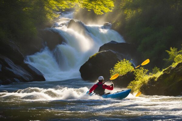 Navigating whitewater rapids