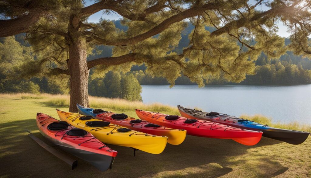 Outdoor kayak storage