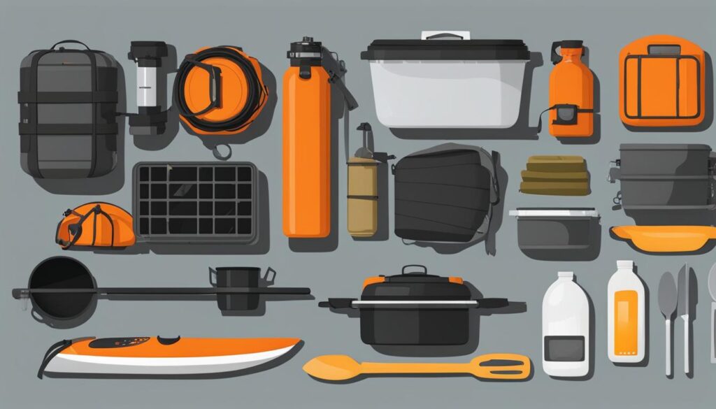 kayak camping kitchen gear