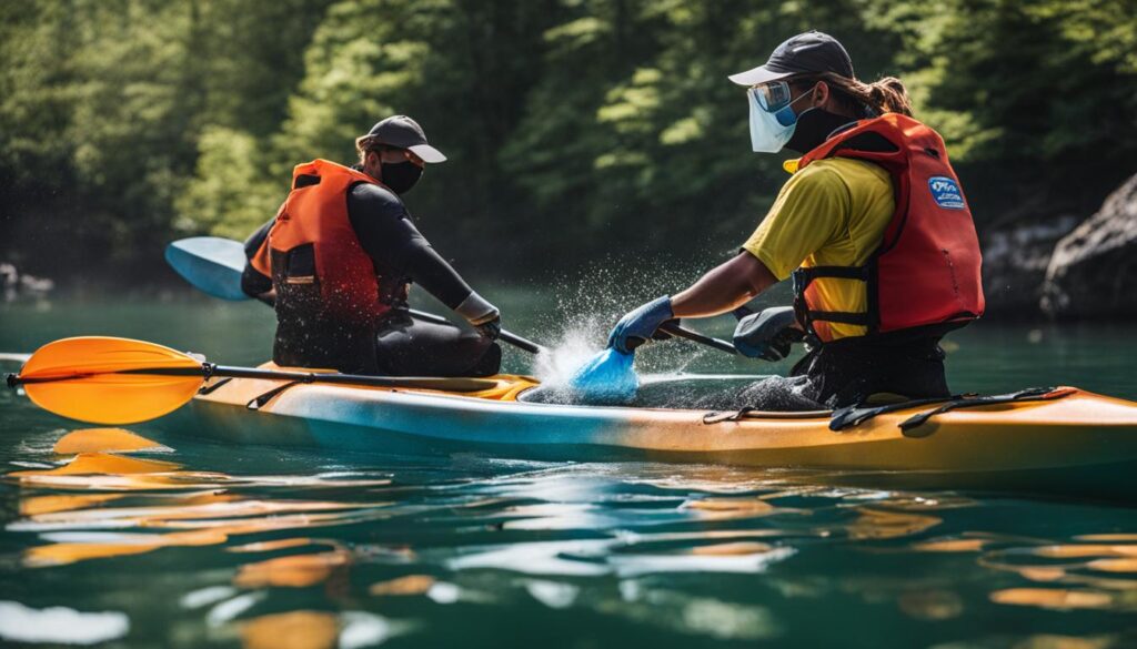 kayak cleaning