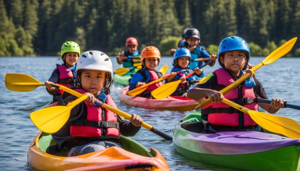 kayaking training for young paddlers
