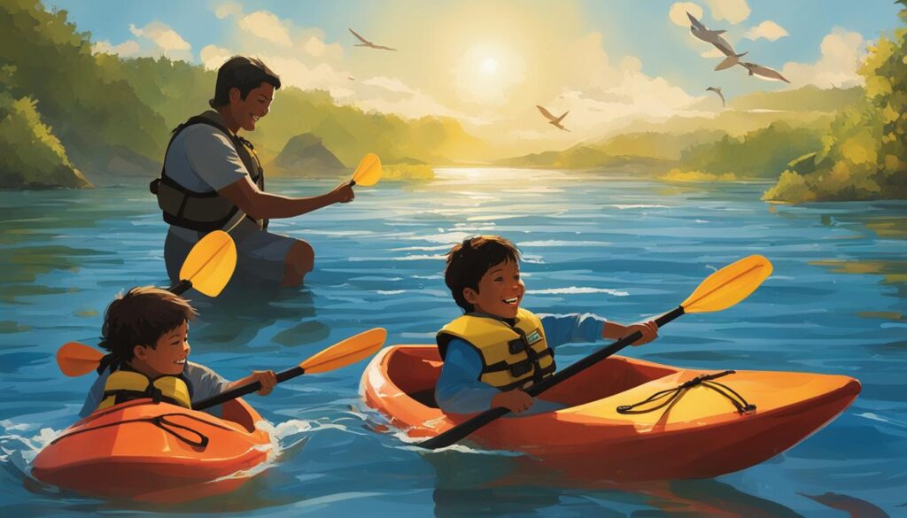 kayaking with children