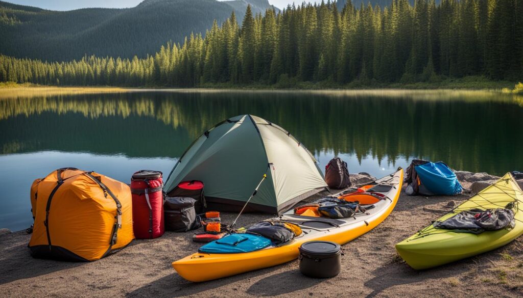 organizing gear for kayak trips