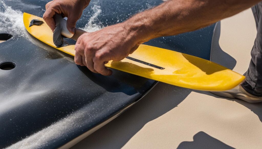 repairing fiberglass kayak scratches