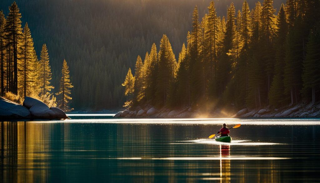 Kayaking in Lake Tahoe