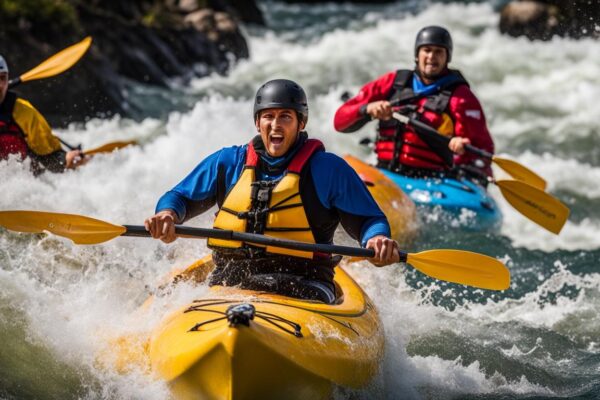 Playboating vs river running in kayaking