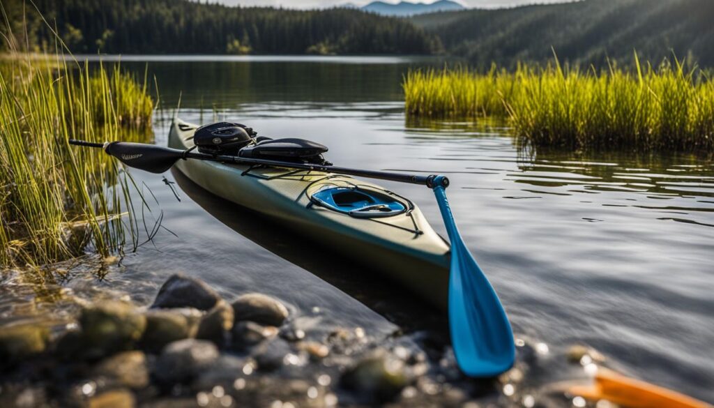 Specialized fishing kayak paddles