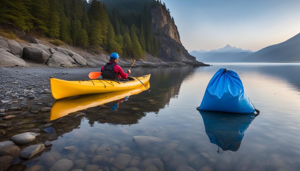 Waterproof bags for kayak camping