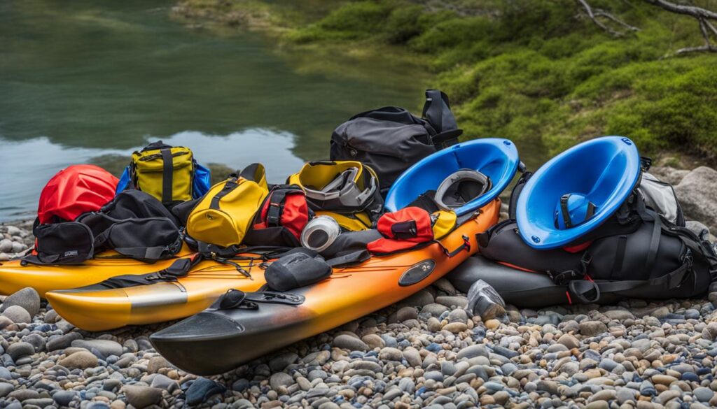 Whitewater kayaking gear
