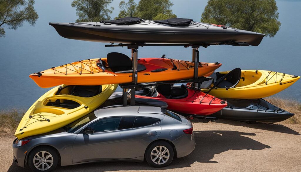 balancing kayaks for roof transport