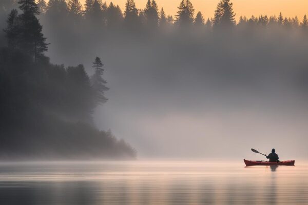 foggy morning kayaking precautions