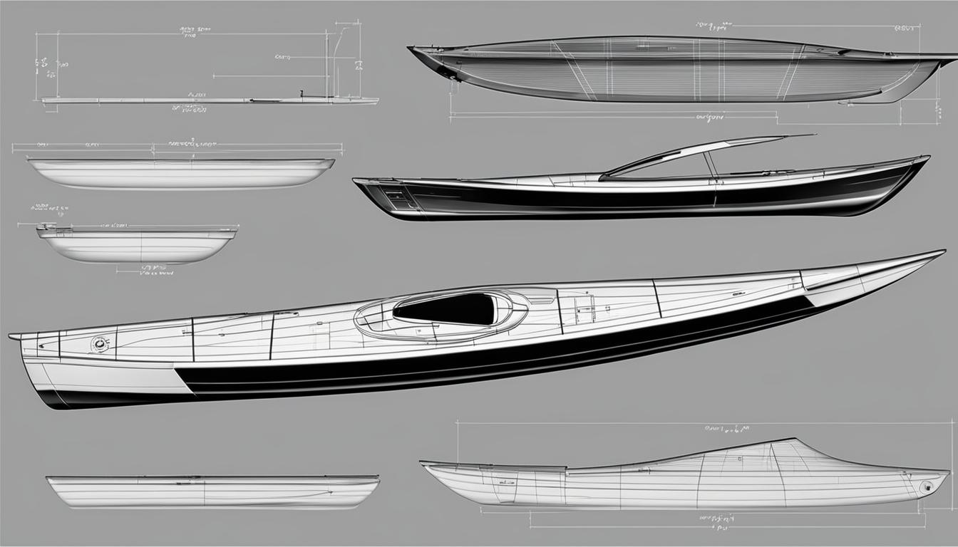 kayak CAD design and blueprints