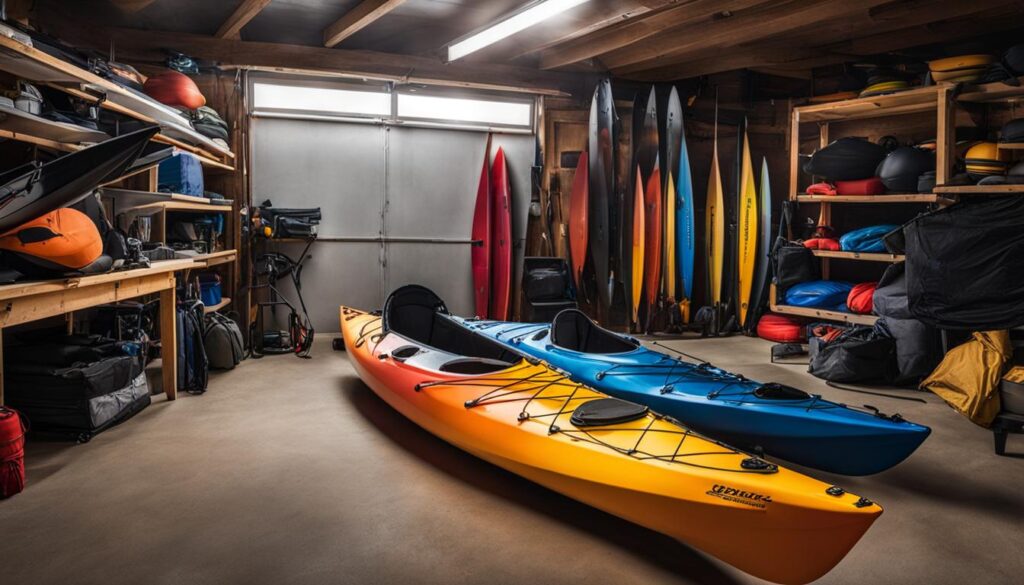 kayak storage indoors vs outdoors