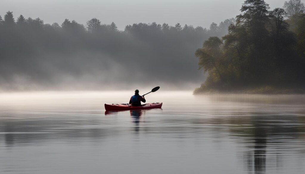 kayak trip planning fog