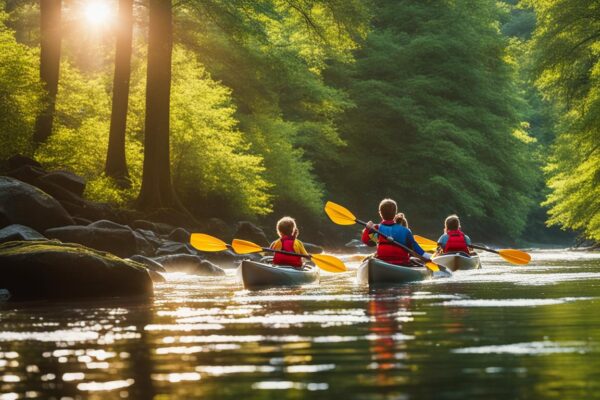 kayaking confidence building kids