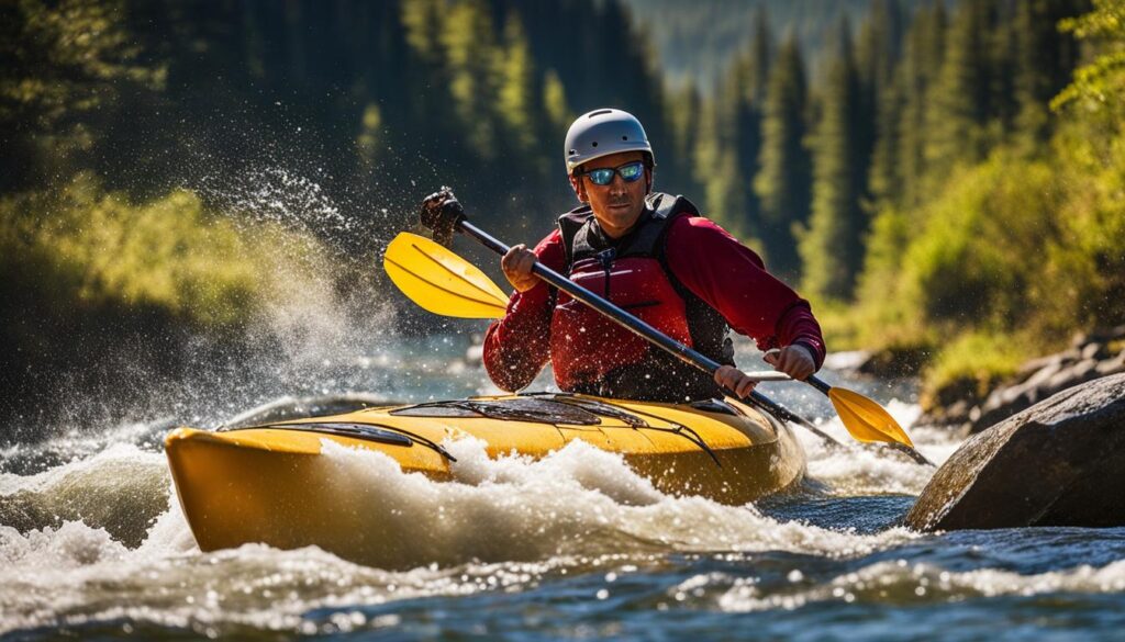 kayaking in varying water conditions image