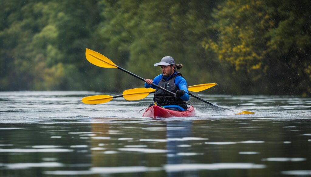 kayaking with minimal splash