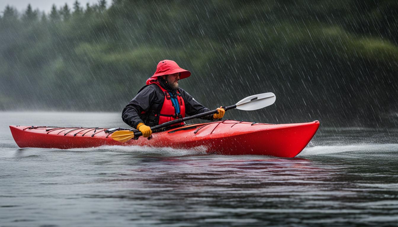 staying warm dry rainy kayaking