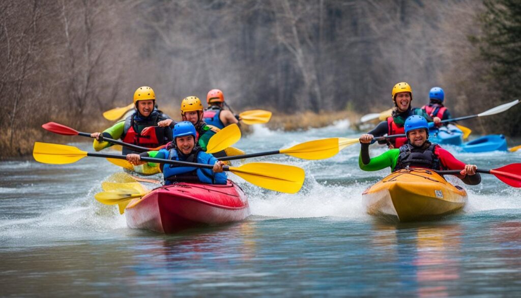 team-building kayaking activities
