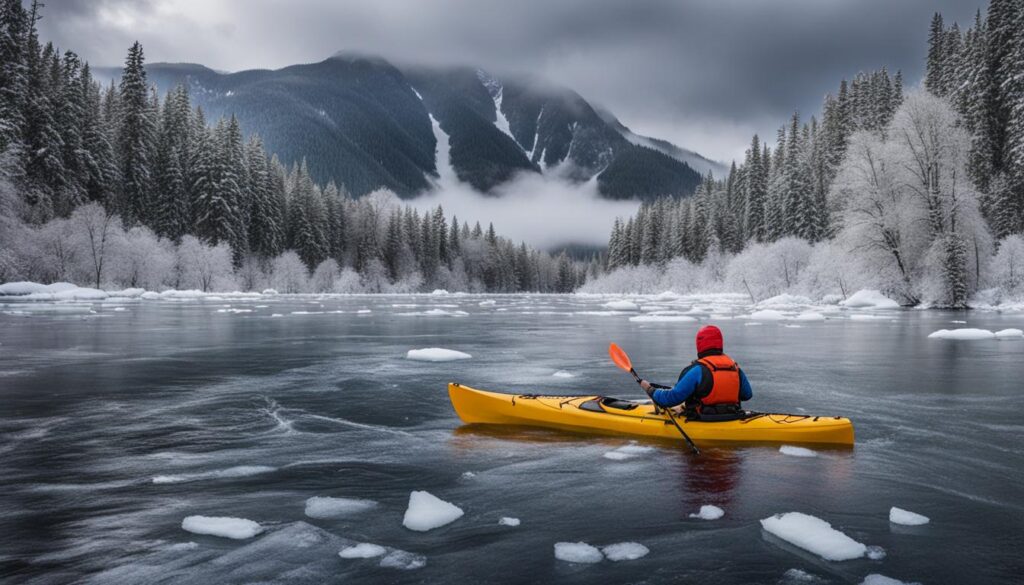 winter kayaking ice precautions
