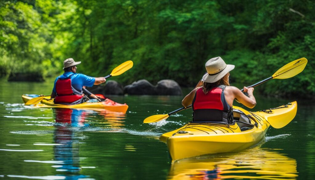 Kayaking in wildlife habitats