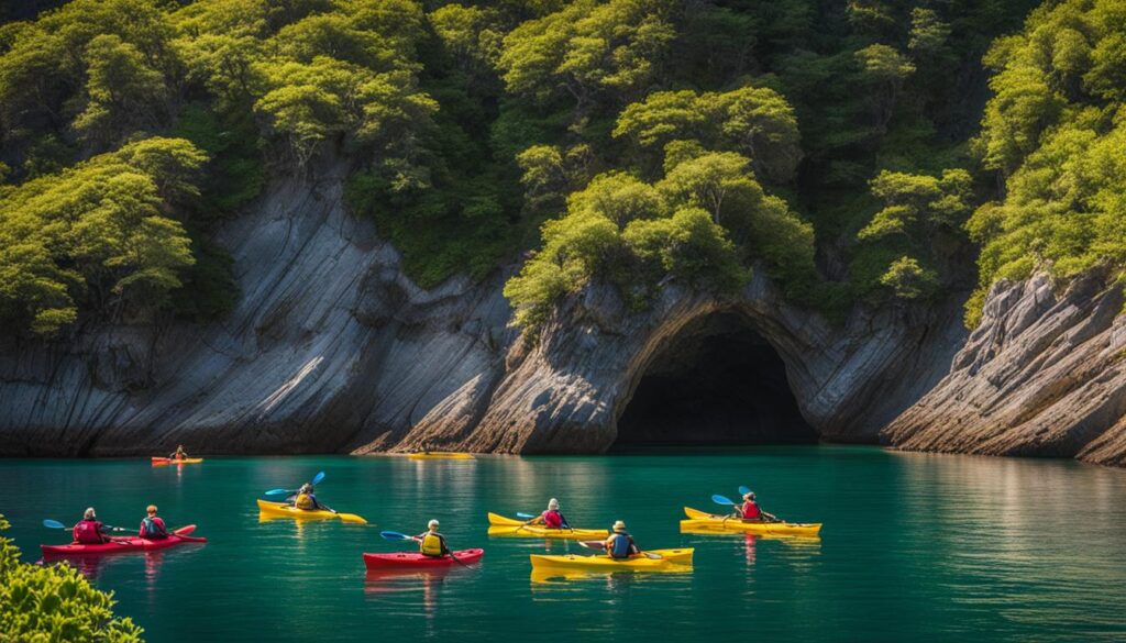 Kayaking on the water